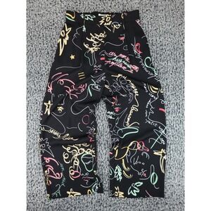 Babaton Agency Pant Womens 4 Black Graphic Face Script Print High Rise Trousers